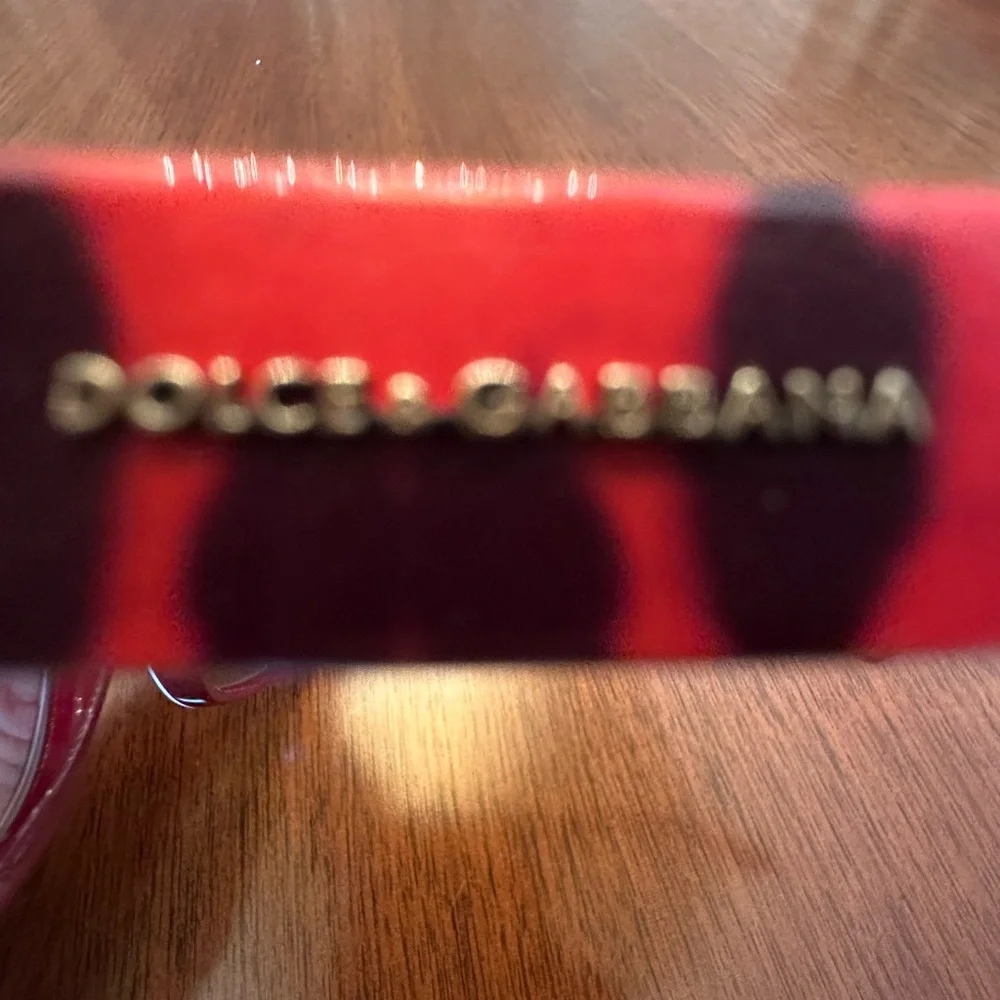 Dolce & Gabbana Red & Black Leopard Oversized Sunglasses – DG Designer Shades - Picture 7 of 10